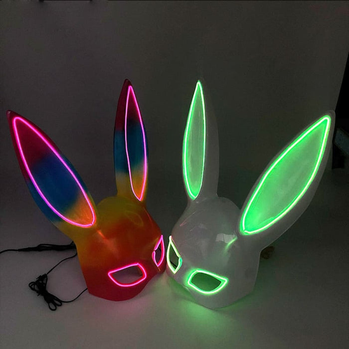 Luminous Bunny Mask Cosplay Long Ears Rabbit Girl’s