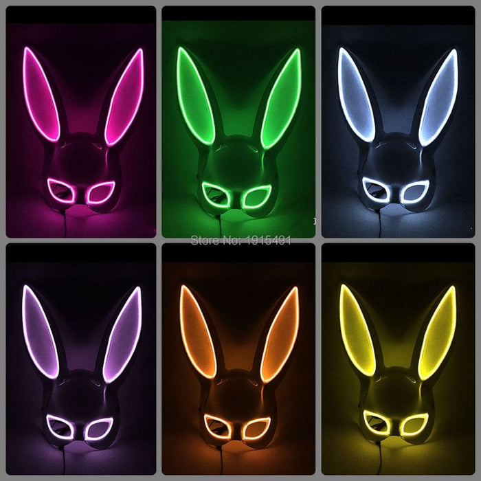 Luminous Bunny Mask Cosplay Long Ears Rabbit Girl’s