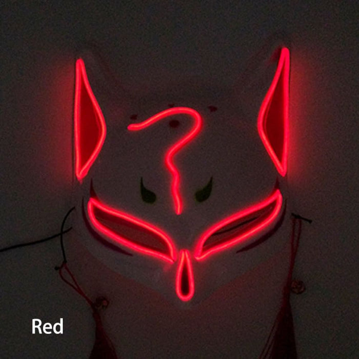 Luminous Japanese Neon Light Fox Mask Anime Cosplay Party