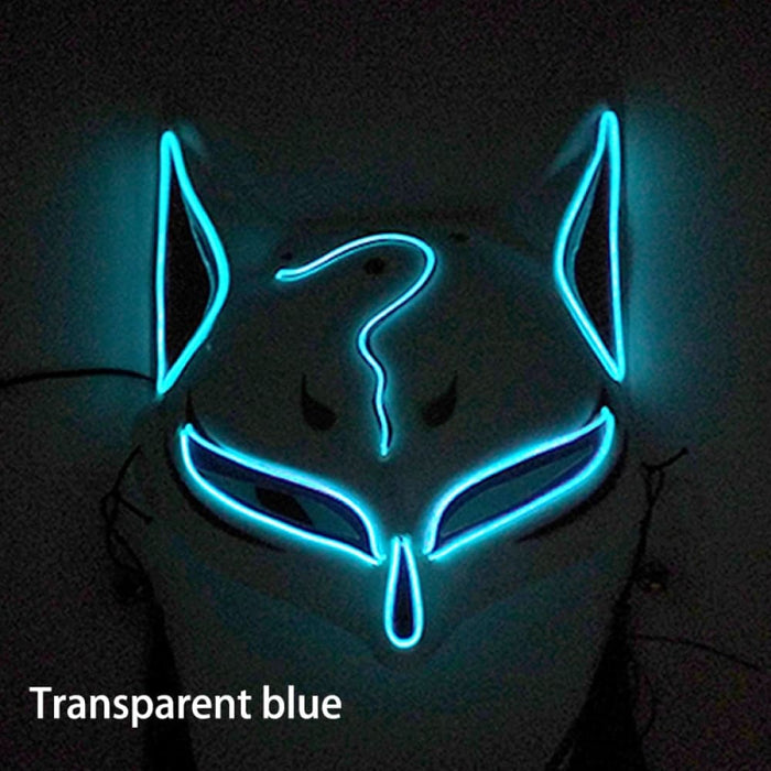 Luminous Japanese Neon Light Fox Mask Anime Cosplay Party