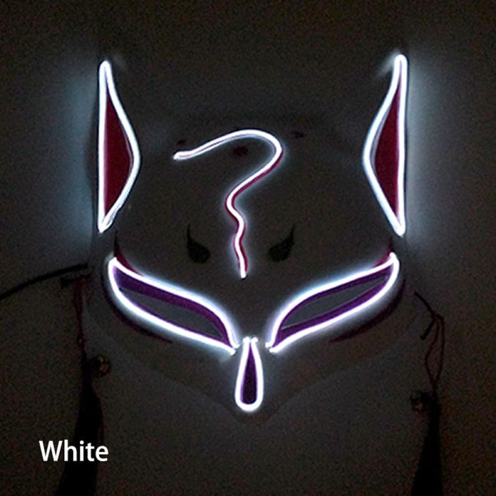 Luminous Japanese Neon Light Fox Mask Anime Cosplay Party