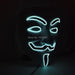 Luminous Led Neon Light Mask v For Vendetta Guy Fawkes