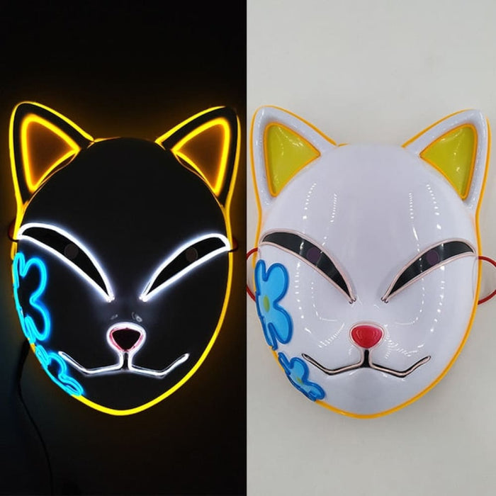 Luminous Party Mask Cosplay Japanese Anime Fox Horror Face