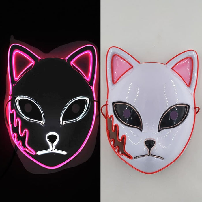 Luminous Party Mask Cosplay Japanese Anime Fox Horror Face