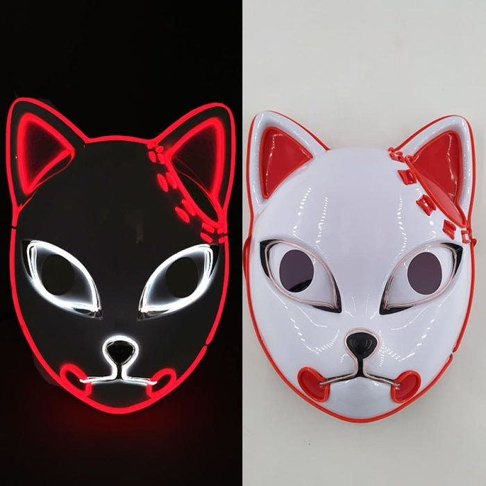 Luminous Party Mask Cosplay Japanese Anime Fox Horror Face