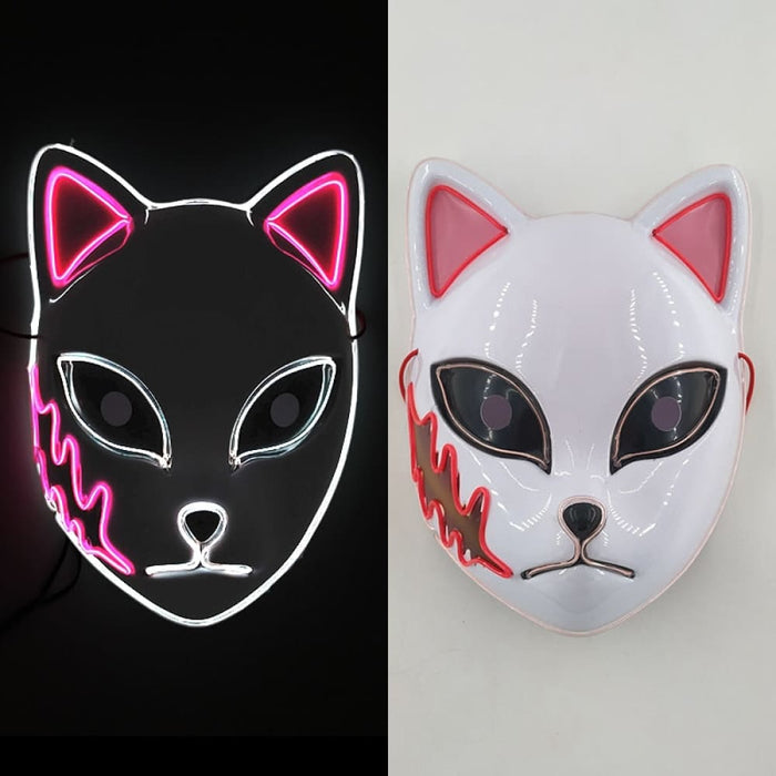 Luminous Party Mask Cosplay Japanese Anime Fox Horror Face