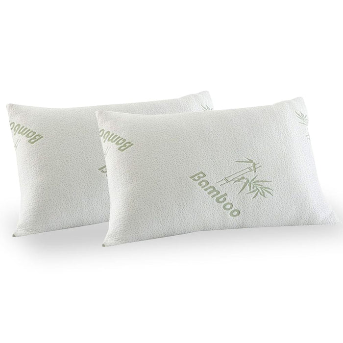 Luxury Bamboo Covered Memory Foam Pillow Twin Pack