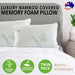 Luxury Bamboo Covered Memory Foam Pillow Twin Pack