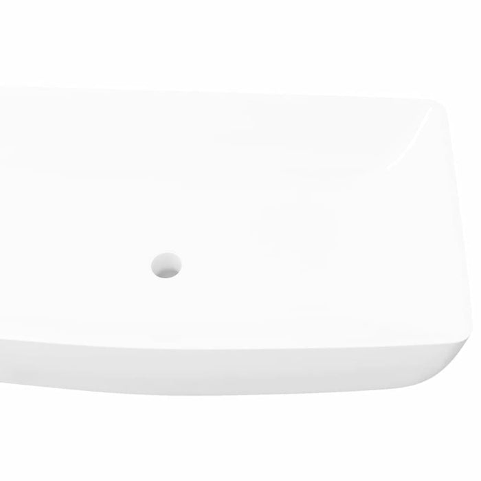 Luxury Ceramic Basin Rectangular Sink White 71 x 39 Cm