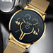 Luxury Fashion Calendar Watch Men Stainless Steel Strap