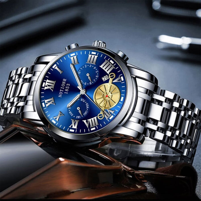 Luxury Fashion Mens Watches Luminous Waterproof Silver