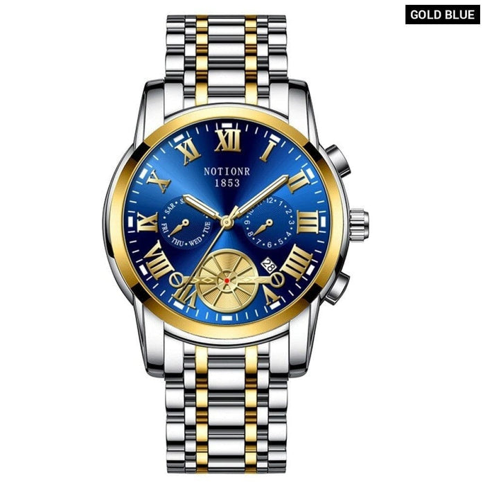 Luxury Fashion Mens Watches Luminous Waterproof Stainless