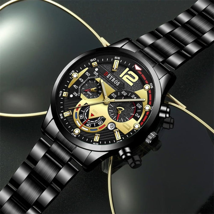 Luxury Fashion Mens Watches Stainless Steel Quartz