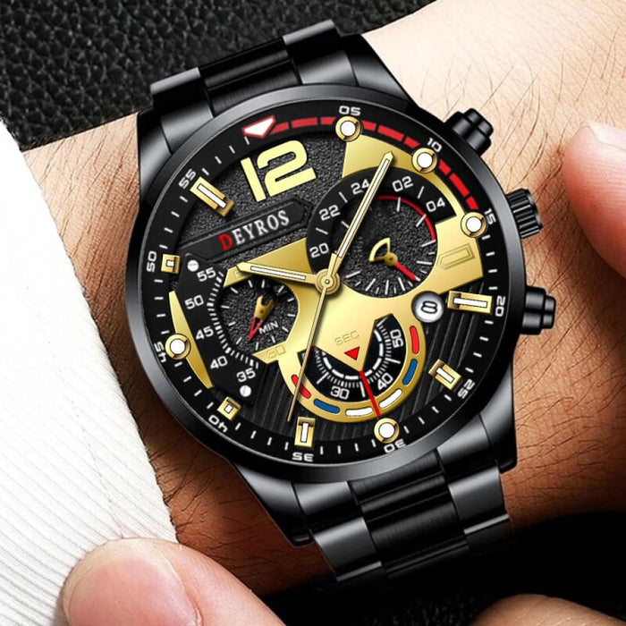 Luxury Fashion Mens Watches Stainless Steel Quartz