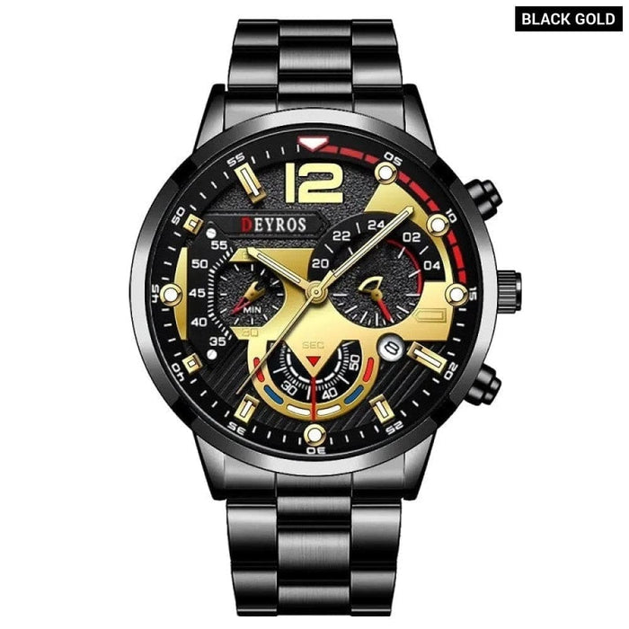 Luxury Fashion Mens Watches Stainless Steel Quartz