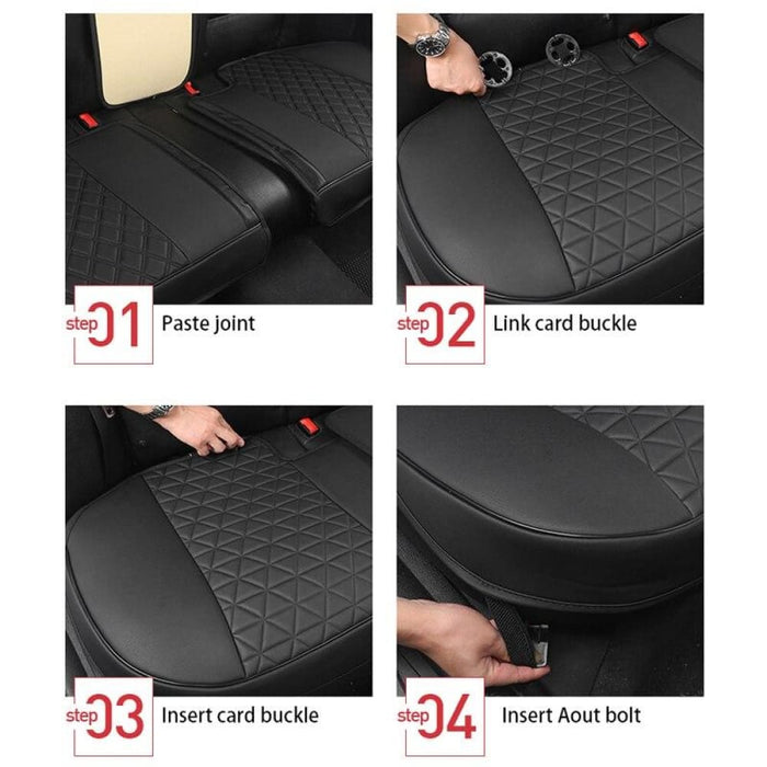 Luxury Pu Leather Car Seat Cover Universal Set Full Fit