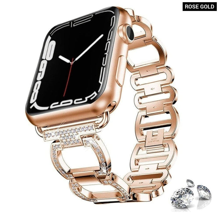 Luxury Metal Diamond Bracelet Strap For Apple Watch