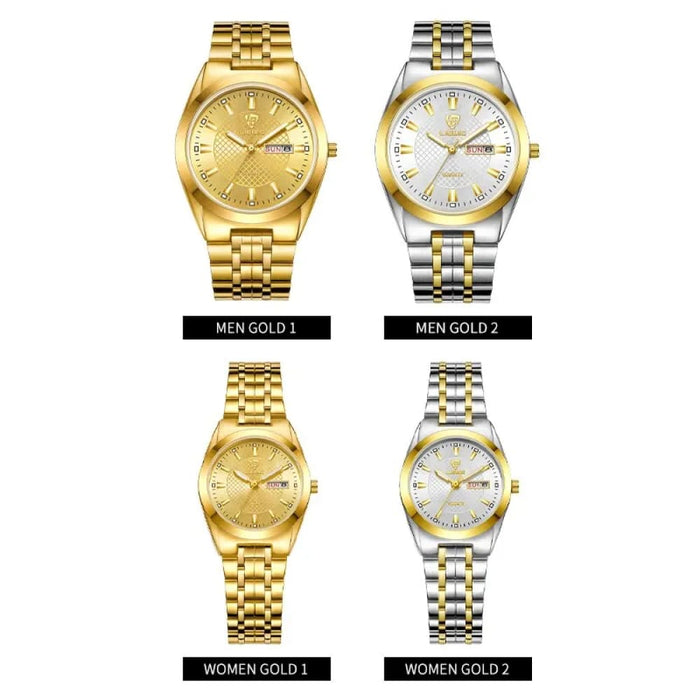 Luxury Stainless Steel Waterproof Quartz Wristwatch Women