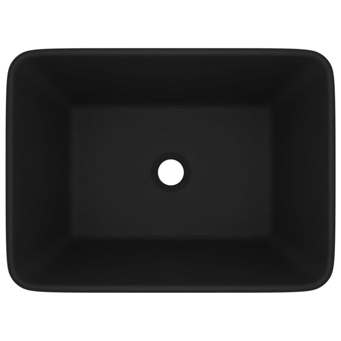 Luxury Wash Basin Matt Black 41x30x12 Cm Ceramic Oaibpx