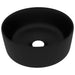 Luxury Wash Basin Round Matt Black 40x15 Cm Ceramic Oaibok