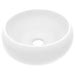 Luxury Wash Basin Round Matt White 40x15 Cm Ceramic Oalkkn