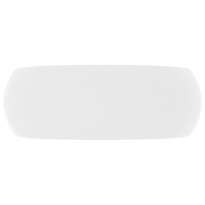 Luxury Wash Basin Round Matt White 40x15 Cm Ceramic Oalkkn