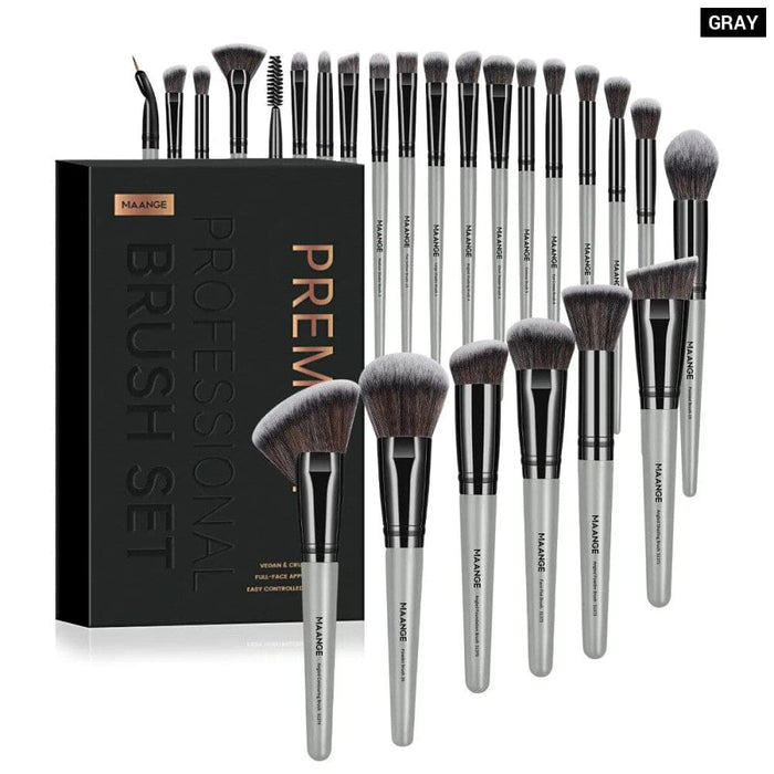 Maange 25 Piece Makeup Brush Set For Face Eyes