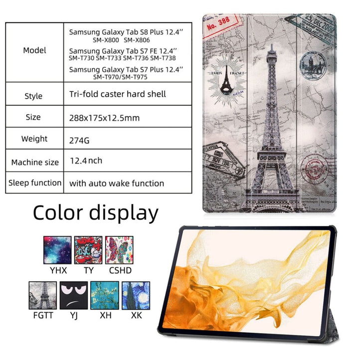 Magnetic Case For Samsung Galaxy Tab S7 Fe 12.4 T730 T733