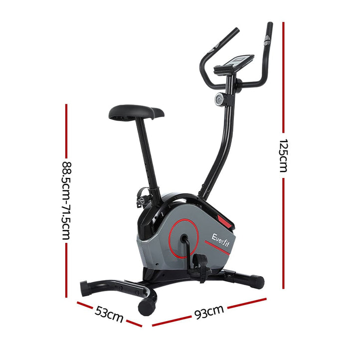 Magnetic Exercise Bike 8 Levels Upright Fitness Home Gym