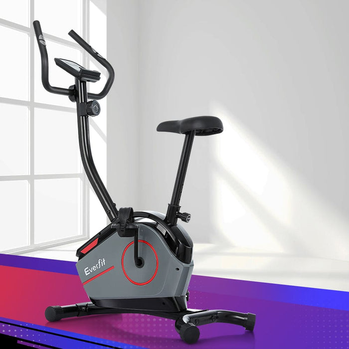 Magnetic Exercise Bike 8 Levels Upright Fitness Home Gym