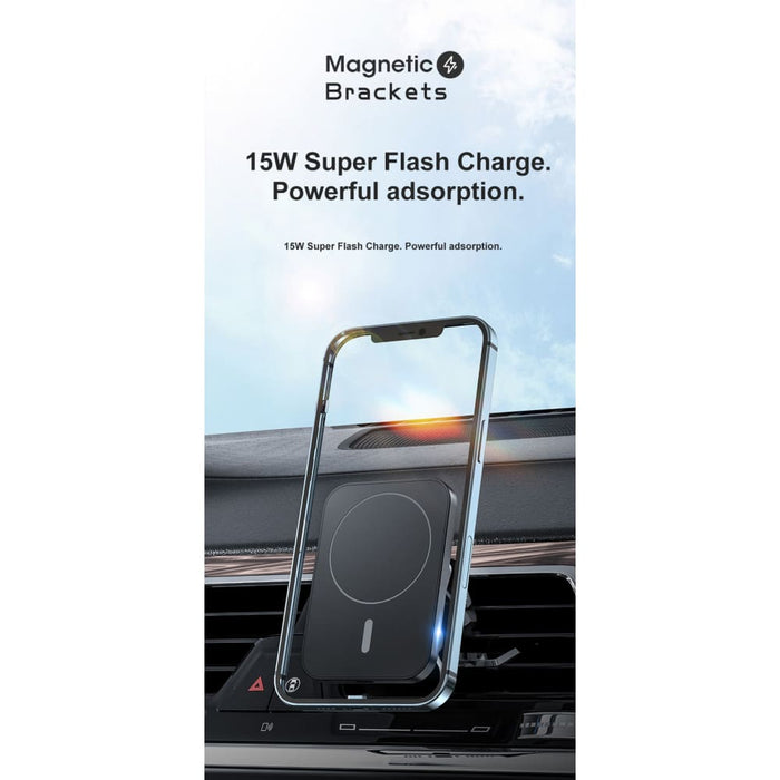 15w Magnetic Flash Wireless Phone Holder Charger For Iphone