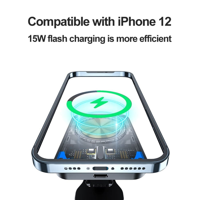 15w Magnetic Flash Wireless Phone Holder Charger For Iphone