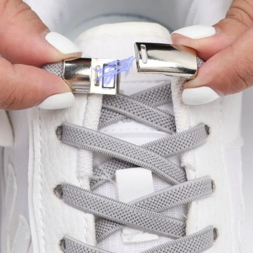 Magnetic Lock Without Ties Elastic Sneakers No Tie Shoe