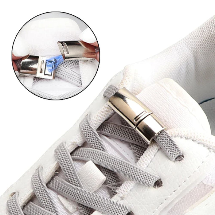 Magnetic Lock Without Ties Elastic Sneakers No Tie Shoe