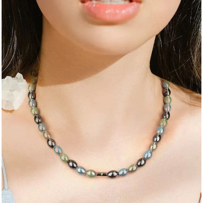 Magnetic Natural Tourmaline Stretch Healthy Necklace