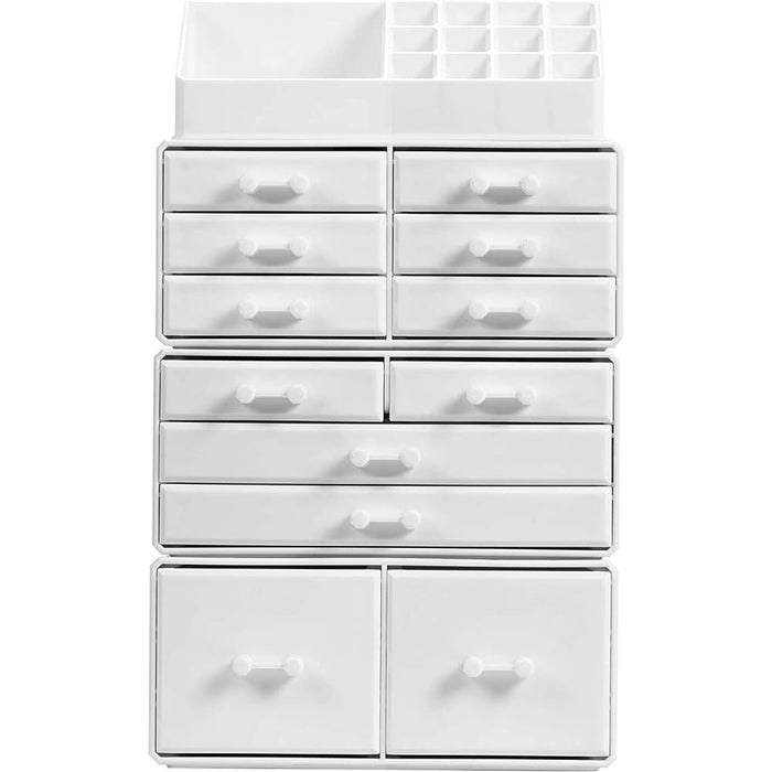 Makeup Cosmetic Organizer Storage With 12 Drawers Display