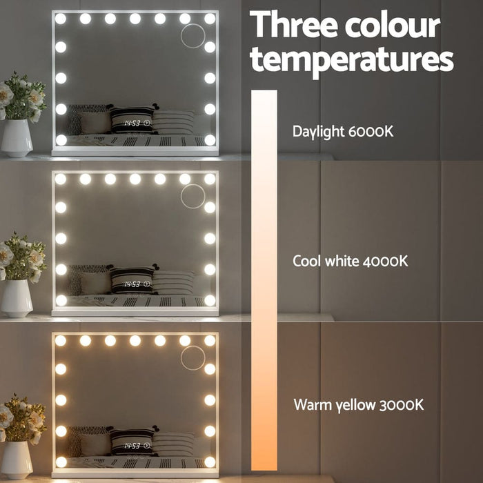 Makeup Mirror Hollywood 60x52cm 15 Led Time