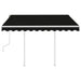 Manual Retractable Awning With Posts 3x2.5 m Anthracite