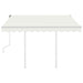 Manual Retractable Awning With Posts 3x2.5 m Cream Tblknki