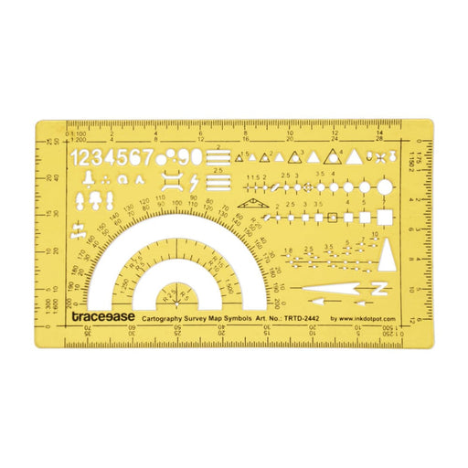 Map Drafting Cartography Survey Symbols Template Drawing