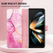 Marble Flip Leather Phone Case Pt003 For Samsung Galaxy z