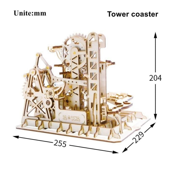 Diy Marble Run Game Wooden Model Building Kit