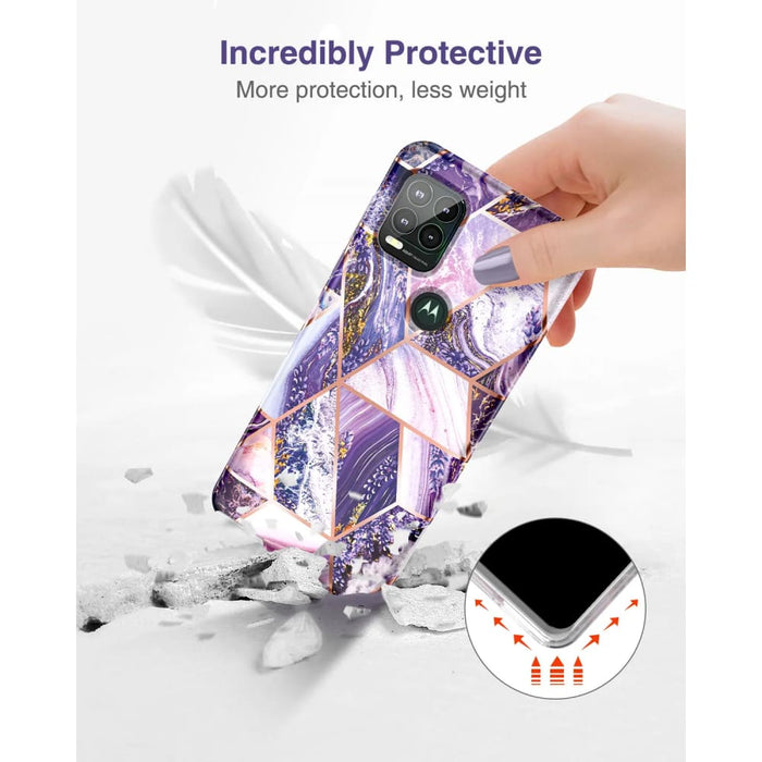 Marble Shockproof Bumper For Moto g Stylus 5g Full Body