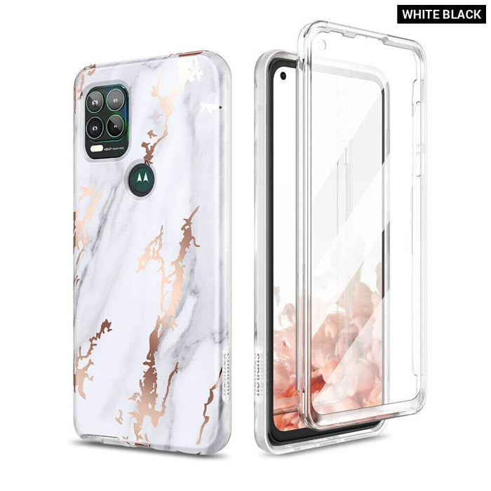 Marble Shockproof Bumper For Moto g Stylus 5g Full Body