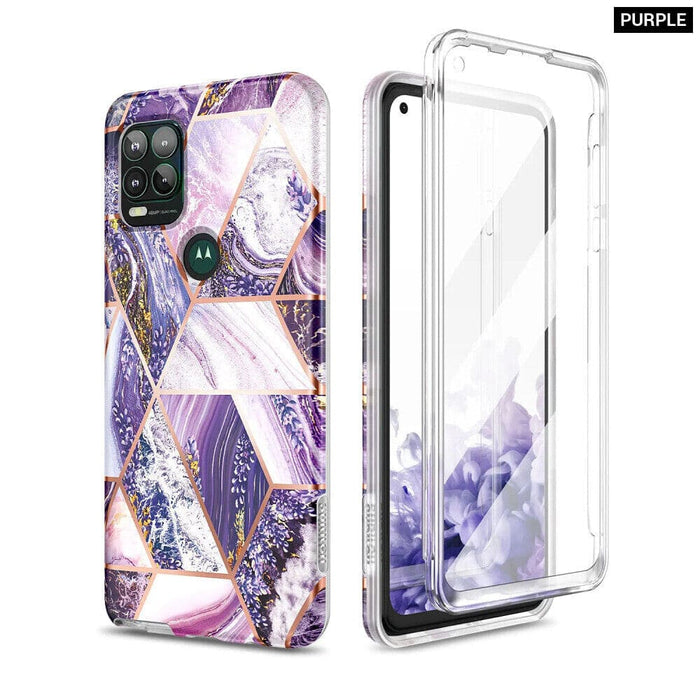 Marble Shockproof Bumper For Moto g Stylus 5g Full Body