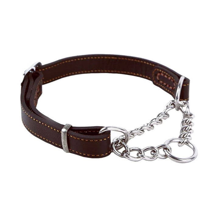 Martingale Leather No Pull Anti-escape Stainless Steel Pet