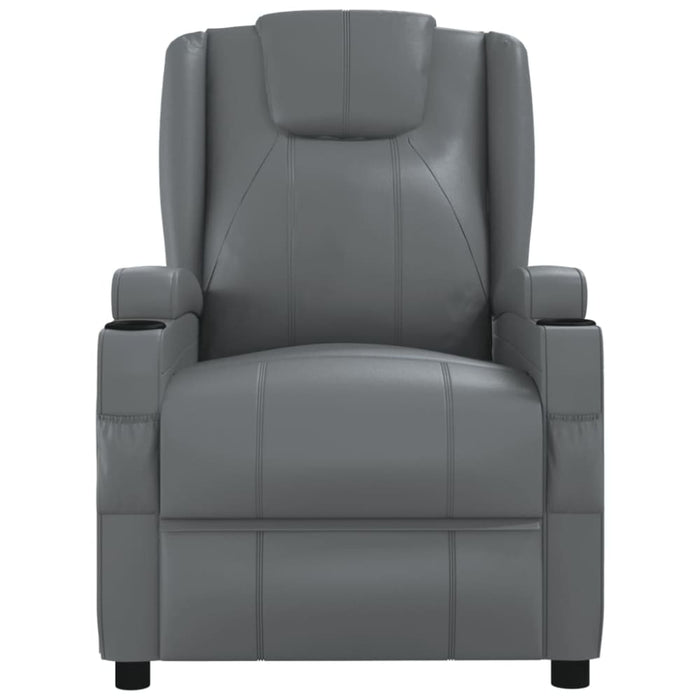 Massage Chair Anthracite Faux Leather Taxiop