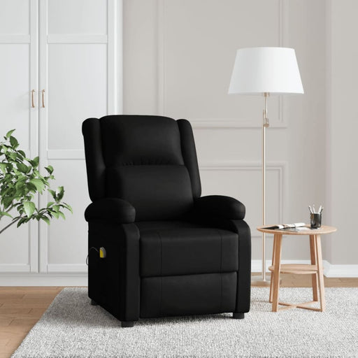 Massage Chair Black Faux Leather Taaono