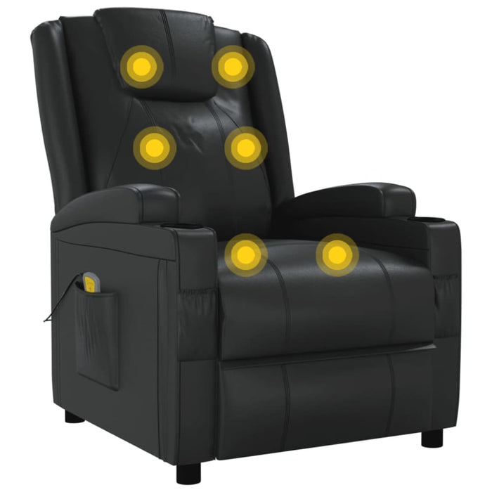 Massage Chair Black Faux Leather Taxiox