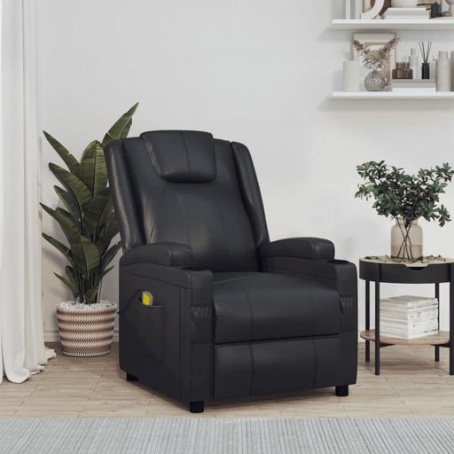 Massage Chair Black Faux Leather Taxiox